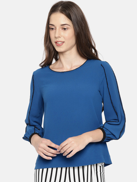 

CODE by Lifestyle Women Blue Solid Top