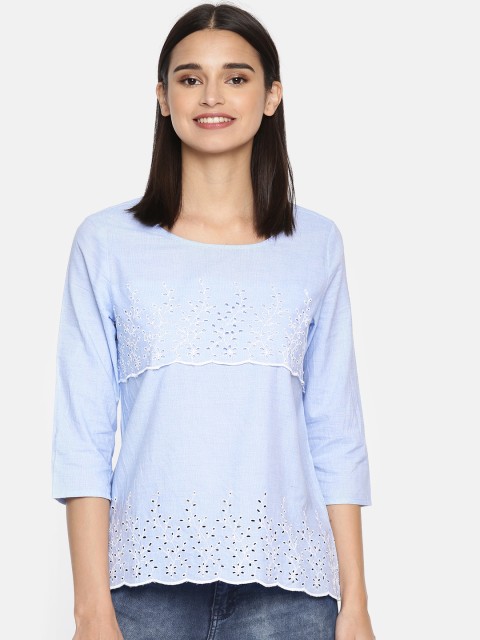 

Fame Forever by Lifestyle Women Blue Solid Top