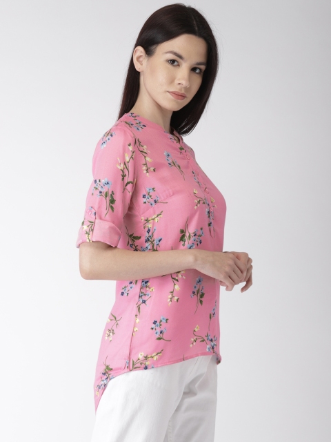 

Bossini Women Pink Printed High-Low Top