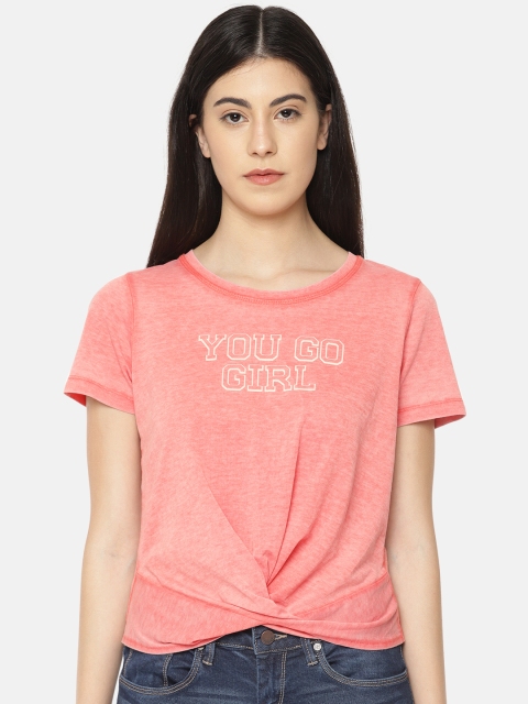 

Kappa Women Pink Printed Top