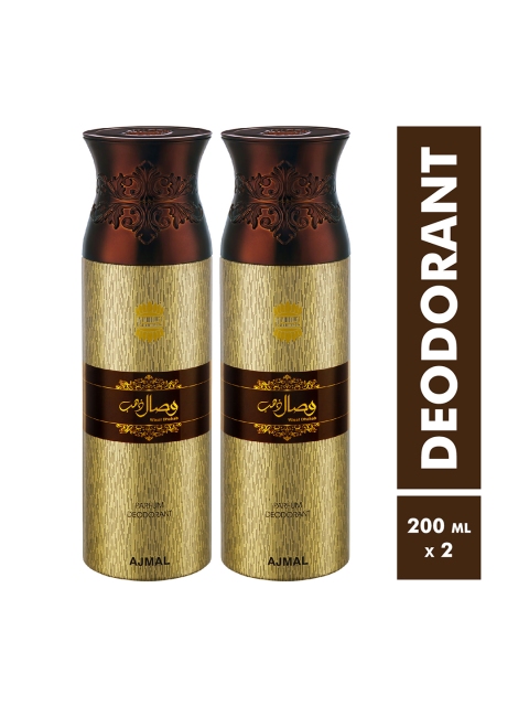 

Ajmal Unisex WisalDhahab & WisalDhahab Set of 2 Deodrants, Gold