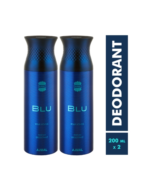 

Ajmal Men Set of 2 Blu Deodorants, Blue