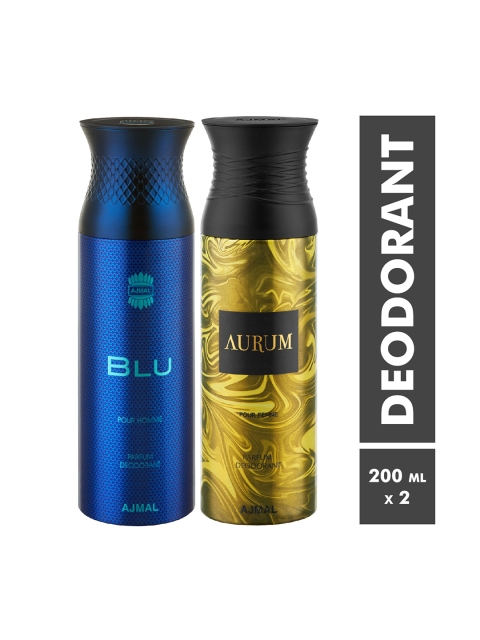 

Ajmal Unisex Blu & Aurum Set of 2 Deodrants, Blue