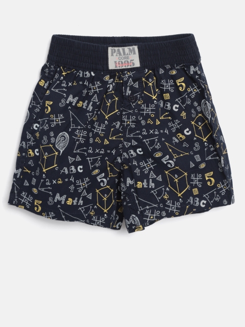 

Palm Tree Boys Navy Printed Boxer 131246520360 C656, Navy blue