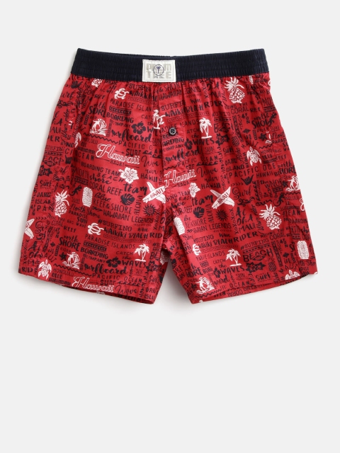 

Palm Tree Boys Red Printed Boxers 131246520360 C458