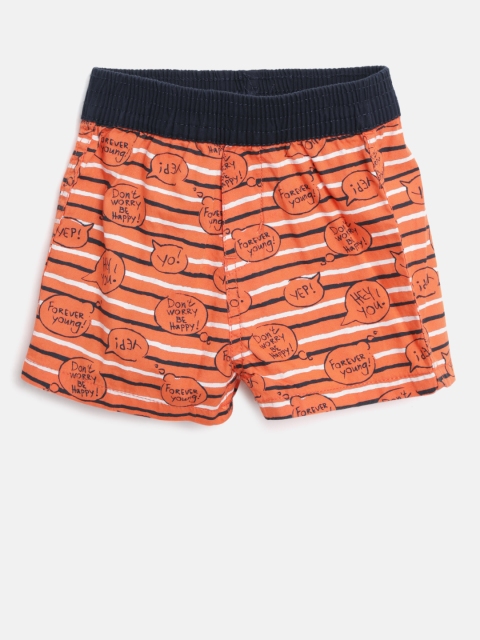 

Palm Tree Boys Orange & Navy Printed Pure Cotton Boxers 131246520360 C364