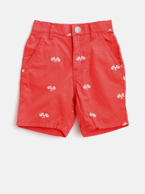 

Palm Tree Boys Red Printed Regular Fit Shorts