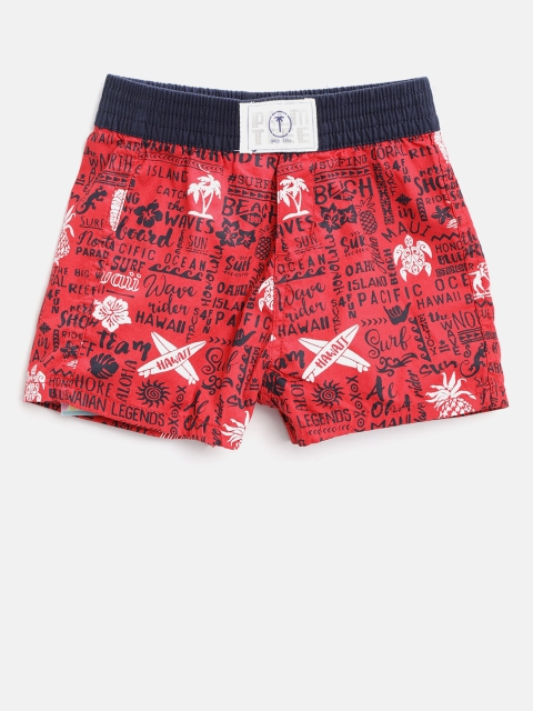 

Palm Tree Boys Red & Navy Printed Pure Cotton Boxers 131246520360 C458