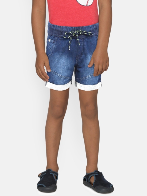 

Palm Tree Boys Blue Washed Regular Fit Denim Shorts