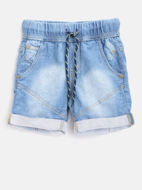 

Palm Tree Boys Blue Washed Regular Fit Denim Shorts