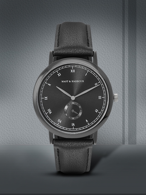 

Mast & Harbour Unisex Black Analogue Watch MFB-PN-SNT-G27