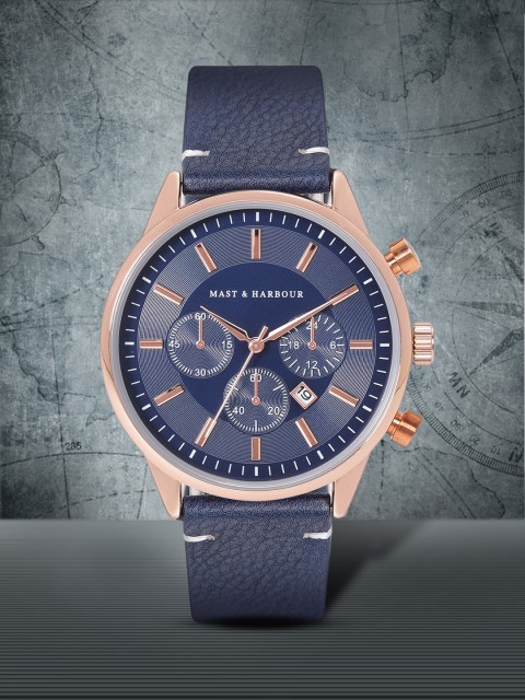

Mast & Harbour Men Navy Analogue Watch MFB-PN-WTH-6179G, Navy blue