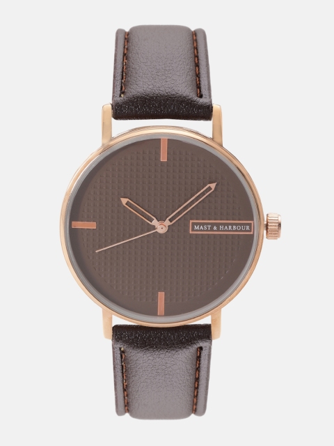 

Mast & Harbour Unisex Coffee Brown Analogue Watch MFB-PN-LW5489M-3