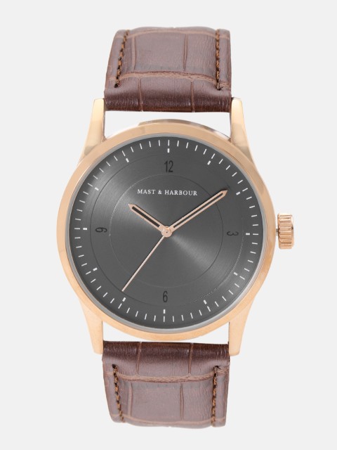 

Mast & Harbour Unisex Gunmetal-Toned Analogue Watch MFB-PN-LW3688-1, Metallic