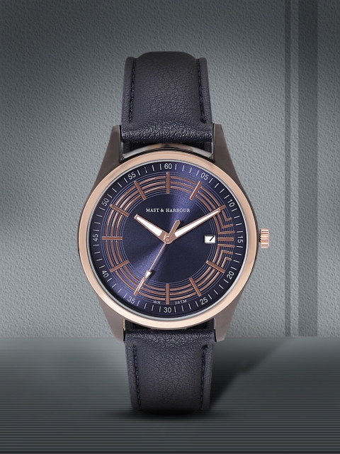

Mast & Harbour Unisex Navy Analogue Watch MFB-PN-SNT-G31, Navy blue