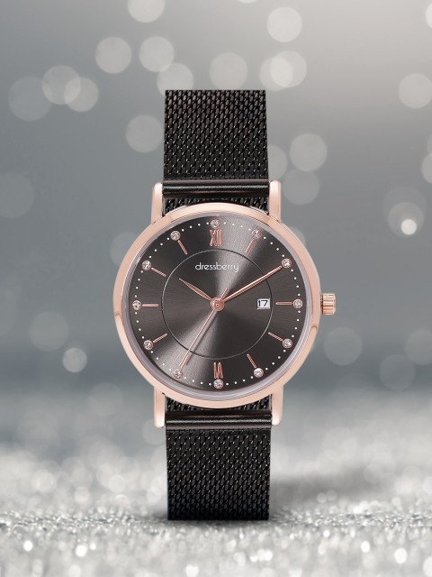 

DressBerry Women Gunmetal-Toned Analogue Watch MFB-PN-WTH, Metallic