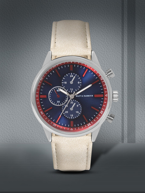 

Mast & Harbour Men Navy Analogue Watch MFB-PN-SNT-G25, Navy blue