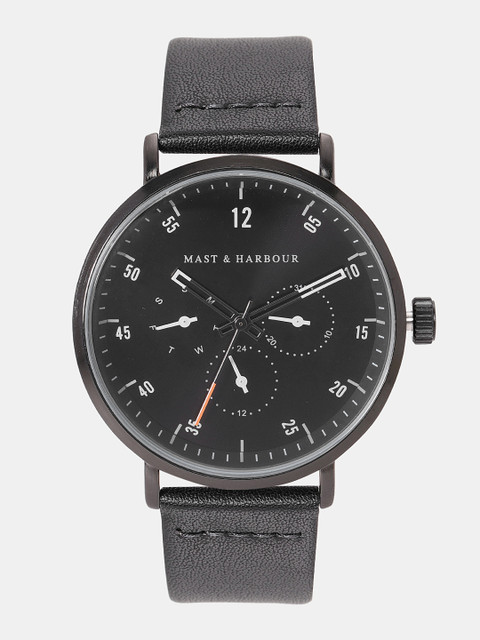 

Mast & Harbour Men Black Analogue Watch MFB-PN-WTH
