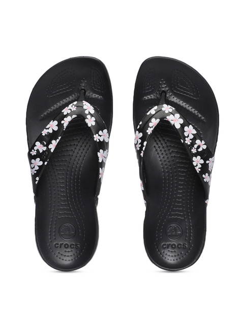 

Crocs Women Black Printed Thong Flip-Flops