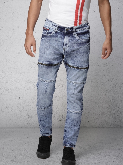 

Ecko Unltd Men Blue Slim Tapered Fit Ankle Length Mid-Rise Clean Look Stretchable Jeans