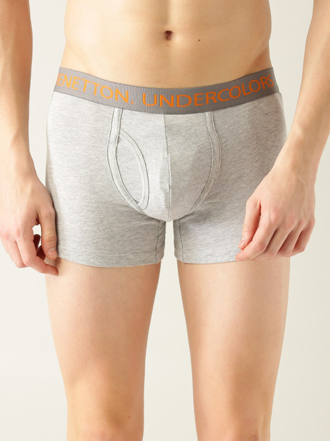 

Undercolors of Benetton Men Grey Melange Solid Trunks 229DI_501