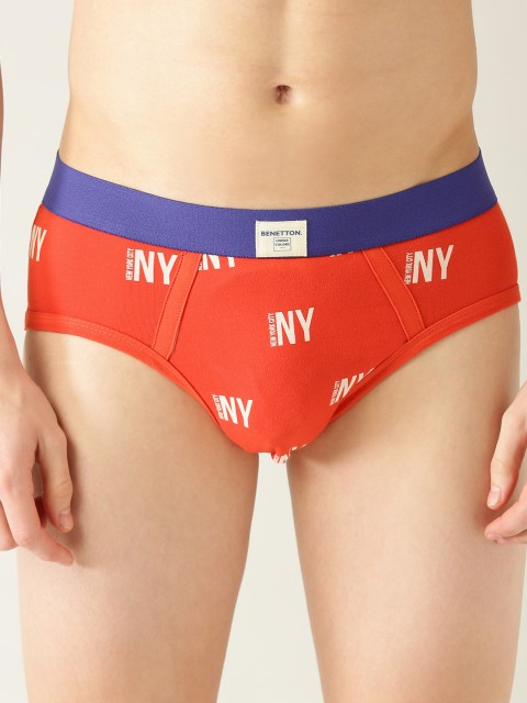 

Undercolors of Benetton Men Red & White Printed Briefs C05DI_901