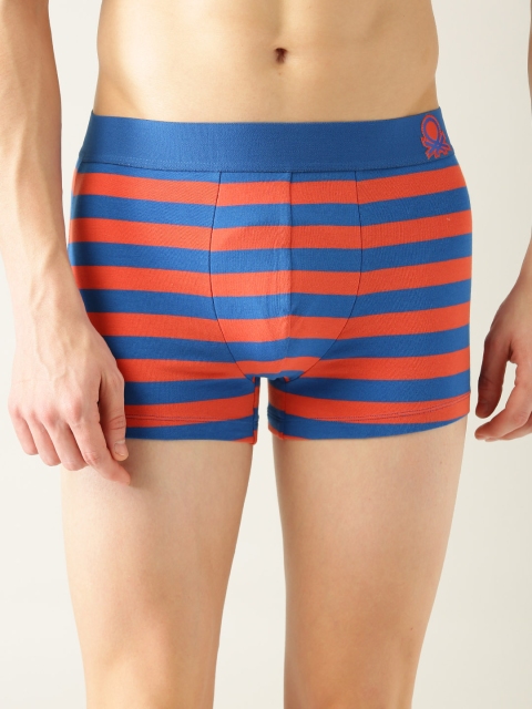 

Undercolors of Benetton Men Coral Orange & Blue Striped Trunks P17DI_902