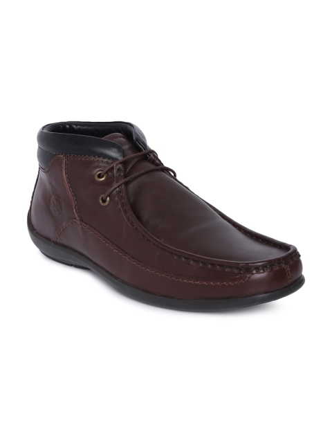 

Woodland Men Brown Solid Nubuck Flat Boots