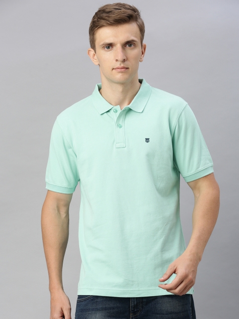 

Wrangler Men Green Solid Polo Collar T-shirt