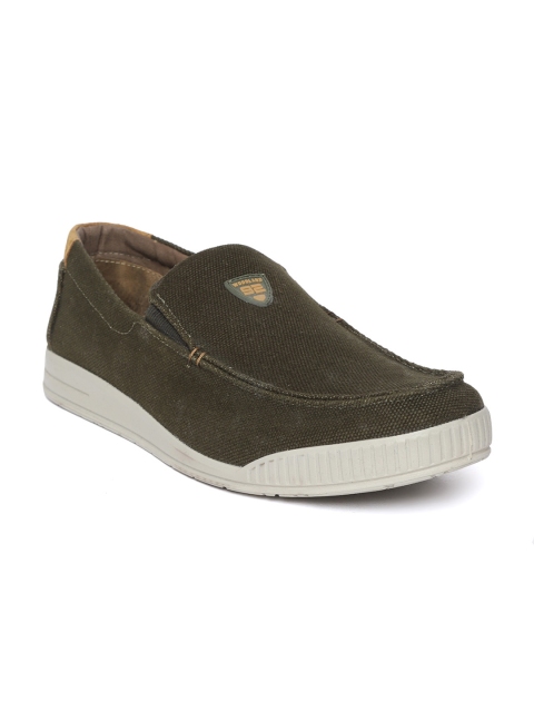 

Woodland Men Olive Green Slip-Ons