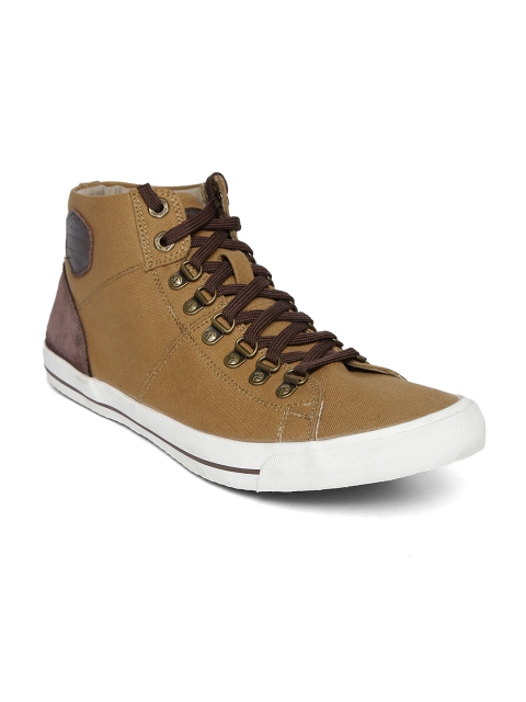 

Woodland Men Brown Mid-Top Sneakers