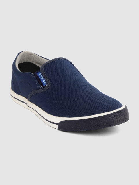 

Woodland Men Navy Blue Solid Slip-On Sneakers
