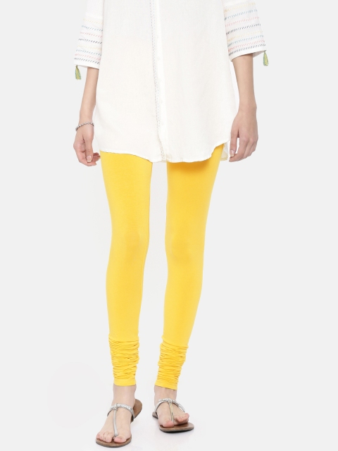 

Melange by Lifestyle Women Yellow Solid Churidar