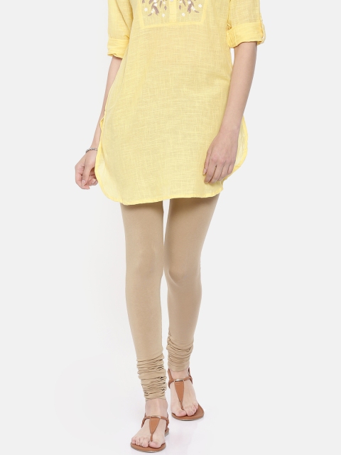 

Melange by Lifestyle Women Beige Solid Churidar
