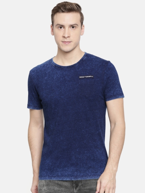 

Wrangler Men Blue Dyed Round Neck T-shirt