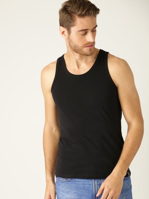 

Undercolors of Benetton Men Black Solid Innerwear Vest 011DI_100