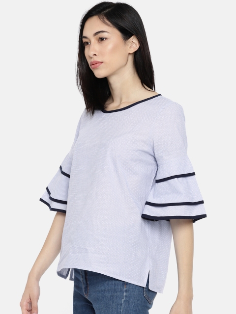 

Fame Forever by Lifestyle Women Blue Printed Top