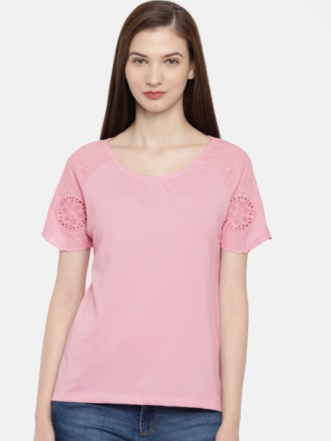 

Fame Forever by Lifestyle Women Pink Solid Top