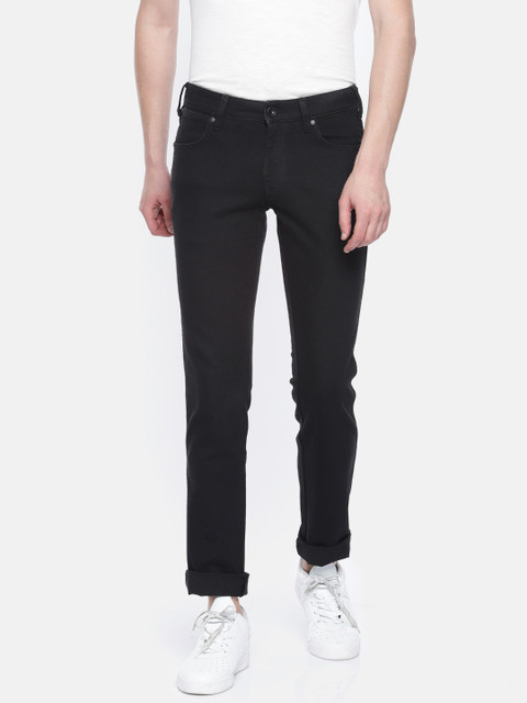 

Wrangler Men Black Slim Fit Low-Rise Clean Look Stretchable Jeans