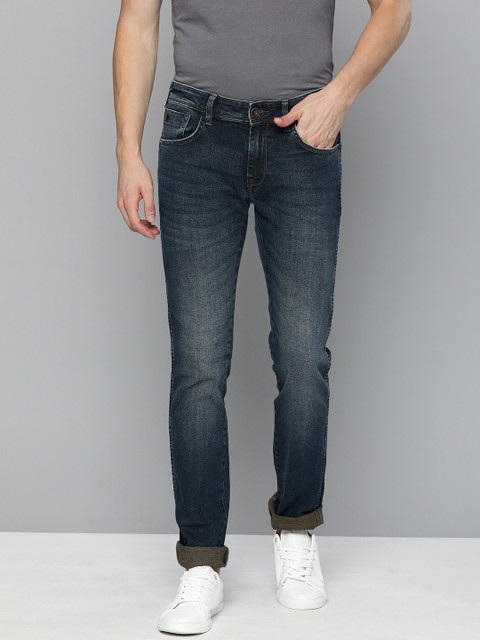 

Wrangler Men Blue Skanders Slim Tapered Fit Low-Rise Clean Look Stretchable Jeans