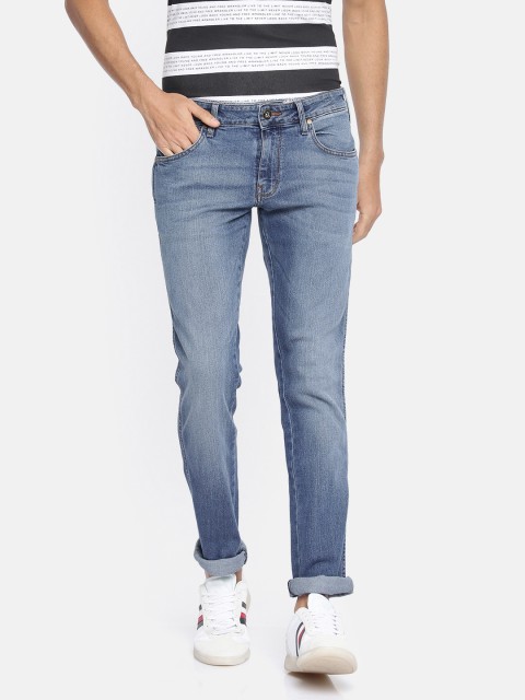 

Wrangler Men Blue Vegas Skinny Tapered Fit Low-Rise Clean Look Stretchable Jeans