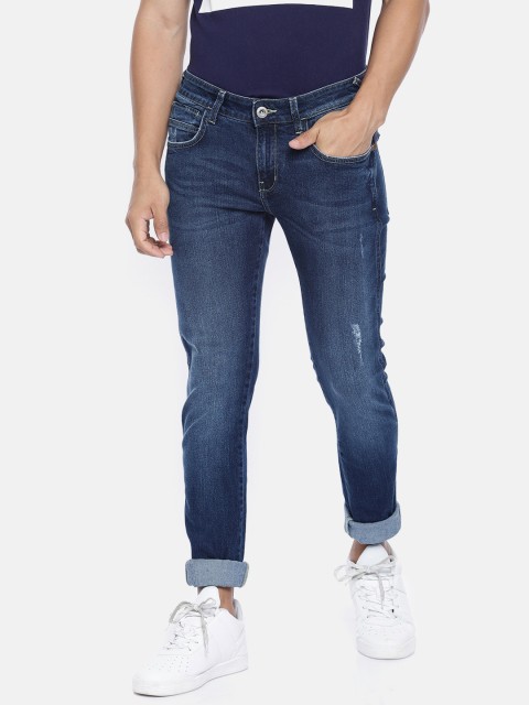 

Wrangler Men Blue Vegas Skinny Fit Low-Rise Low Distress Stretchable Jeans