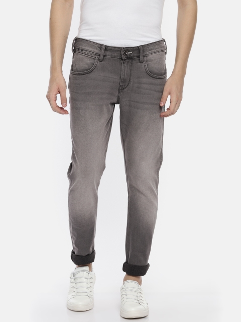 

Wrangler Men Grey Vegas Skinny Tapered Fit Low-Rise Clean Look Stretchable Jeans