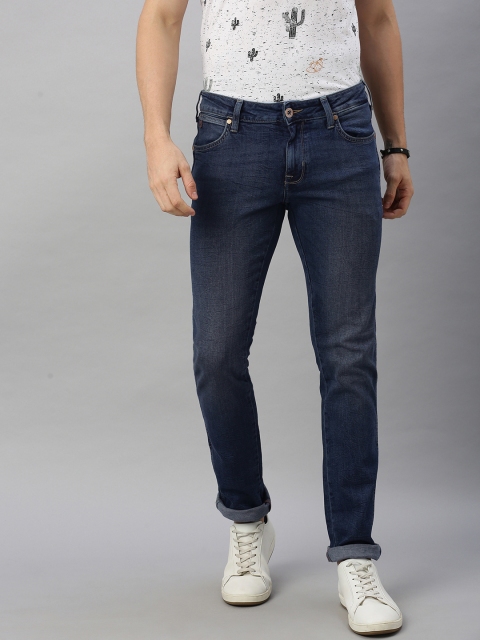 

Wrangler Men Blue Skanders Slim Fit Low-Rise Clean Look Stretchable Jeans