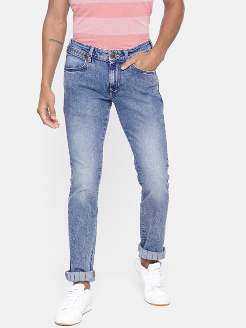 

Wrangler Men Blue Skanders Slim Fit Low-Rise Clean Look Stretchable Jeans