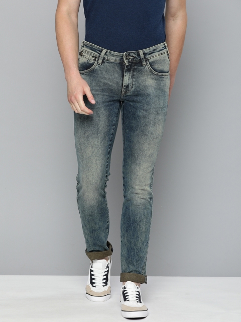 

Wrangler Men Blue Skanders Slim Tapered Fit Low-Rise Clean Look Stretchable Jeans