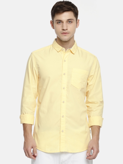 wrangler-men-yellow-slim-fit-solid-casual-shirt