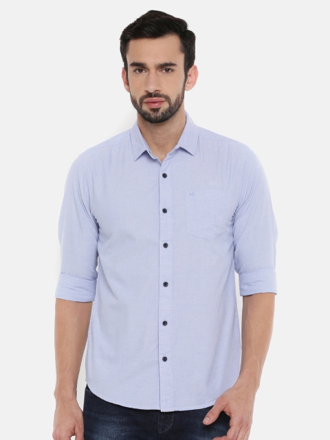 

Wrangler Men Blue Slim Fit Solid Casual Shirt