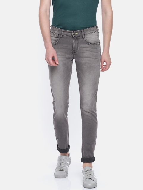 

Wrangler Men Grey Skinny Fit Low-Rise Clean Look Stretchable Jeans