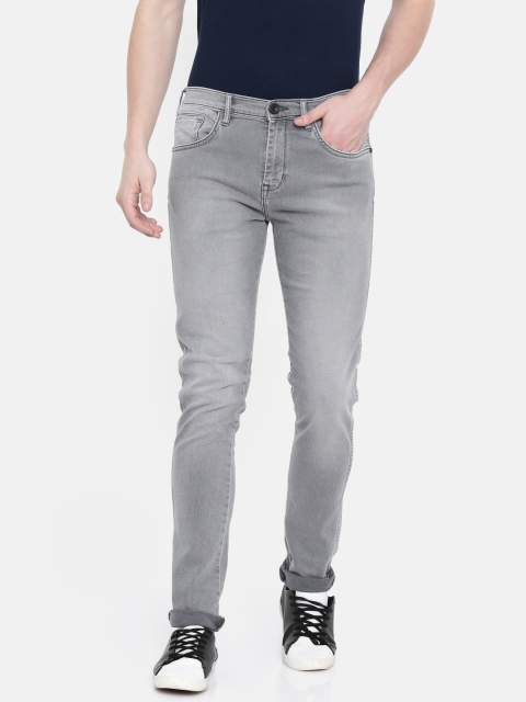 

Wrangler Men Grey Bostin Slim Fit Mid-Rise Clean Look Stretchable Jeans